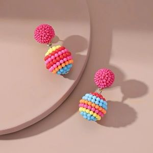 Colorful beaded earrings